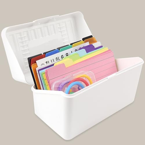 Rierousy Karteikarten Box, Lernbox Karteikasten, Karteikartenbox für 300 Karten A7 A8 von Rierousy