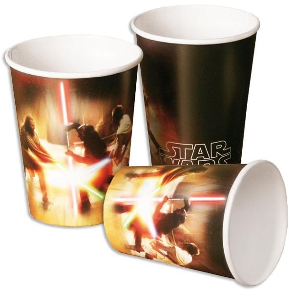 Star Wars-Partybecher im 8er Pack, ca. 250ml, edel bedruckte Pappe von Riethmüller