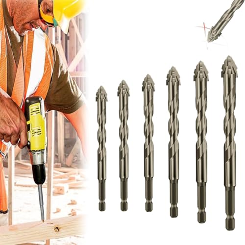 New Four-Flute Sawtooth Eccentric Drill Bit,Cozy Hoome Drill Bits,Efficient Drill and Tap Set,High Hardness Skewed Head Eccentric Drill Bits,Drill Bit Set for Wood and Metal (4+5+6+8+10+12mm) von Rietoiu