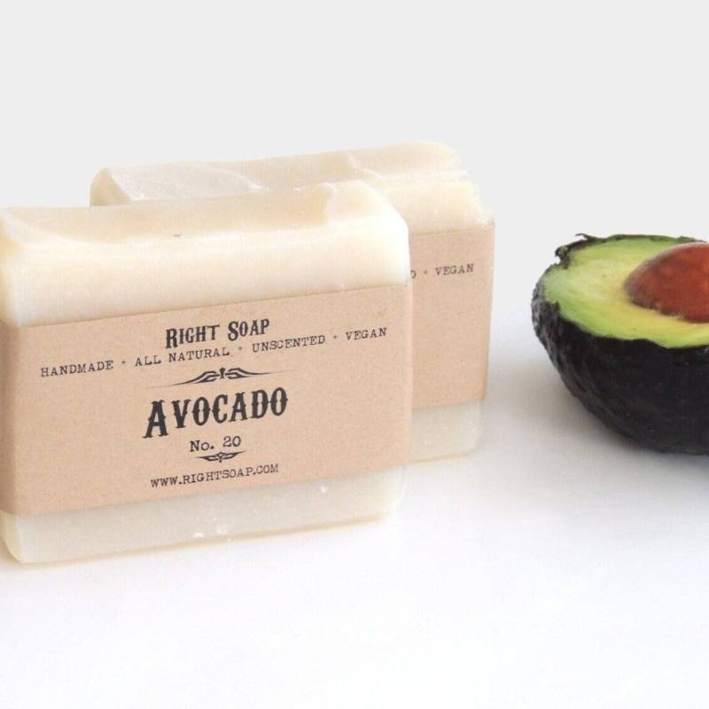 Avocado Seife | Naturseife Für Trockene Haut Vegane, Nicht Parfümierte Kaltprozessseife von RightSoap