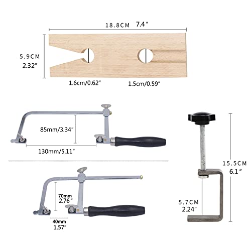 Riiichflowshop 1 Set 3-in-1 Profi-Juweliersägen-Set Schmuckwerkzeuge Sägerahmen 144 Klingen Holzstiftklemme Holz Metall Schmuckwerkzeuge Legierung von Riiichflowshop