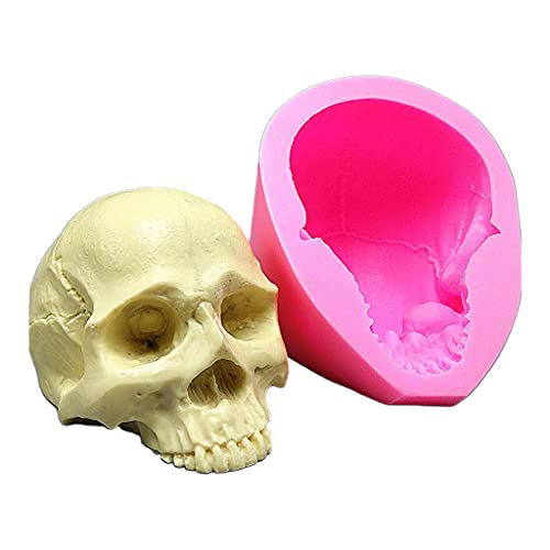 Riiichflowshop Halloween-Totenkopf-3D-Kerzen-Seifenform Kerzen-Epoxidform handgefertigte Kerzen Wachsseifenformen für Dekoration Silikon von Riiichflowshop