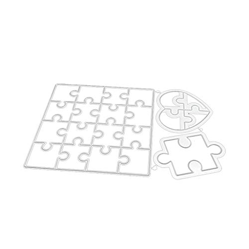 Riiichflowshop Metall-Stanzformen mit Herz-Puzzle Schablone für Scrapbooking Alben Stempel Papier Karten Karbonstahl von Riiichflowshop