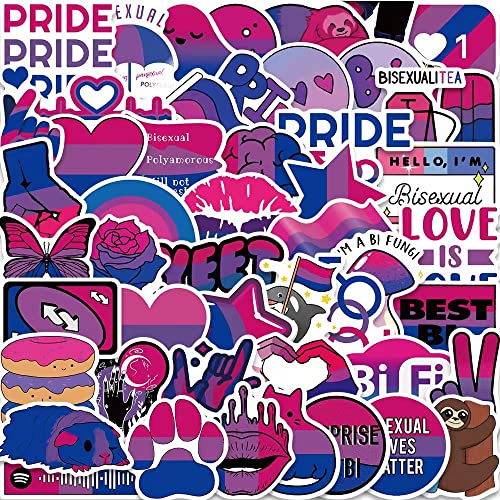 50STÜCKE Bisexual Pride Aufkleber, Laptop Aufkleber Wasserflasche – Bisexual Aesthetic Pride Sticker Pack von Rikapeto