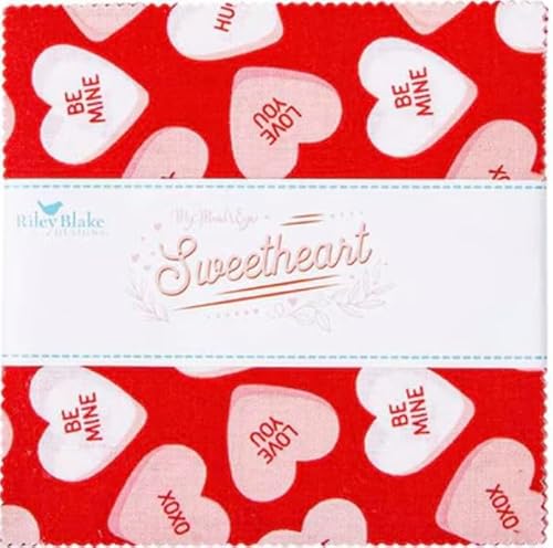 Riley Blake Sweetheart Collection von My Mind's Eye, hochwertiger Quiltstoff, perfekt zum Quilten, Basteln, Nähprojekte und mehr (Sweetheart 12,7 cm Stacker) von Riley Blake