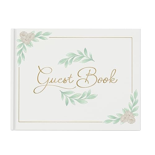 Rileys Gästebuch Hochzeit - Gästebuch für Hochzeitsempfang - Hochzeitsgästebuch für Gäste zum Unterschreiben mit 'My Wedding Day' Andenkenverpackung - Florales Gästebuch Hochzeit mit von Rileys & Co