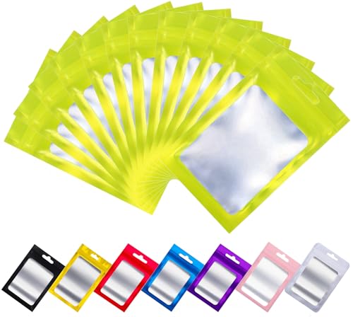 Rimiko 100 Stück Druckverschlussbeutel Plastiktüte Ziplock, Folienbeutel Tasche Mylar, Flachbeutel wiederverschließbare zur Aufbewahrung von Lebensmittel und für Verpacken Proben (Grün 8x13cm) von Rimiko