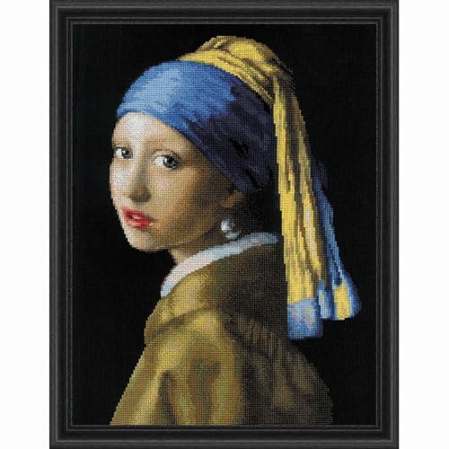 RIOLIS Counted Cross Stitch Kit 11.75"X15.75"-Girl With A Pearl Earring (14 Count) -R100/063 von Riolis