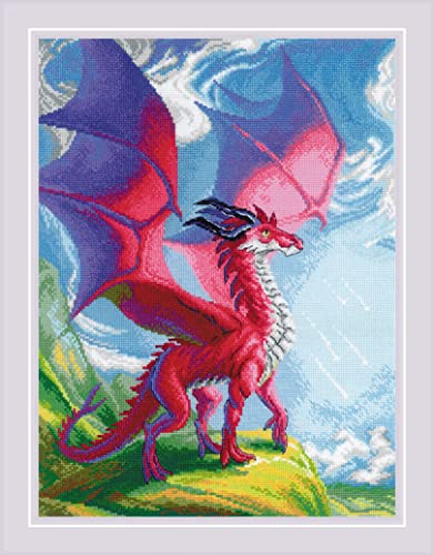 RIOLIS Counted Cross Stitch Kit 11.75"X15.75"-You Mighty Dragon (14 Count) von Riolis