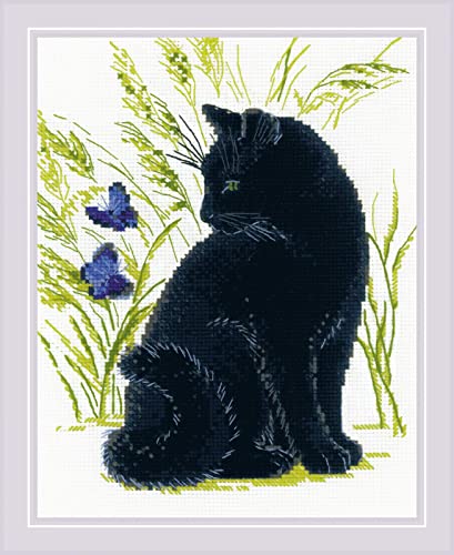 RIOLIS UAB 2001 Gezählte Kreuzstich, Schwarze Katze (10 Stück) von Riolis