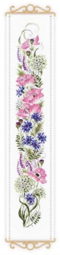 Riolis 1866 COUNTED CROSS STITCH FLOWER AST Kreuzstich Set, Mehrfarbig, 19x90cm von Riolis