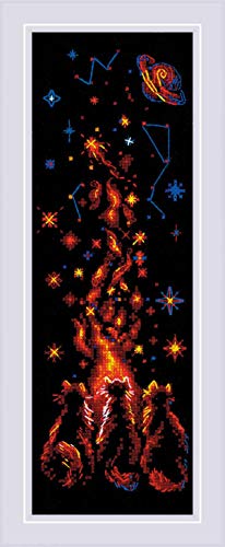 Riolis 1892 COUNTED CROSS STITCH NIGHT MAGI Kreuzstich Set, Mehrfarbig, 10x30cm von Riolis