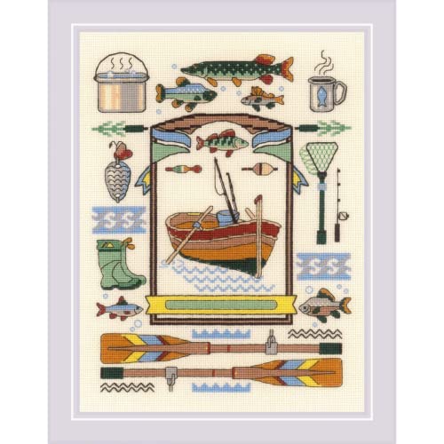 RIOLIS Counted Cross Stitch Kit 7"X9.5"-Good Catch (18 Count) von Riolis