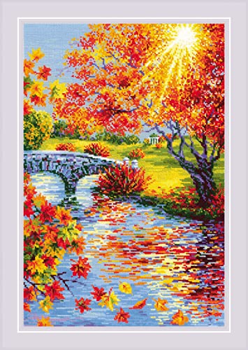 Riolis Kreuzstich Set Sonniger Herbst, Zählmuster, 40x60cm von Riolis