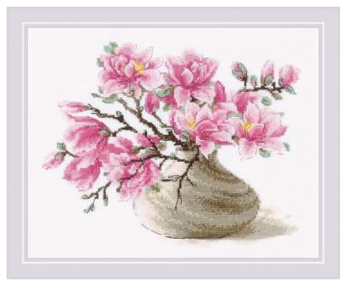 Riolis Kreuzstich Set Südliche Magnolie, Zählmuster, 30x24cm von Riolis