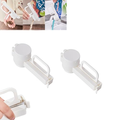 Food Bag Sealing Clip With Pour Spout, Food Bag Clips With Pour Spouts, Seal And Pour Bag Clip, Food Clips To Seal Pour Food Storage Bag Clip With Spout For Cereal, Snacks, And More (2PCS) von Ripkegn