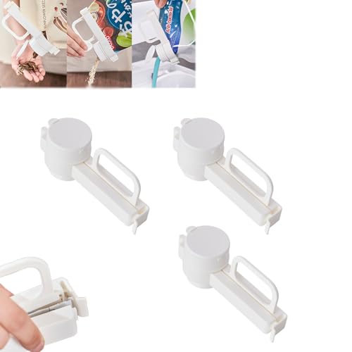 Food Bag Sealing Clip With Pour Spout, Food Bag Clips With Pour Spouts, Seal And Pour Bag Clip, Food Clips To Seal Pour Food Storage Bag Clip With Spout For Cereal, Snacks, And More (3PCS) von Ripkegn