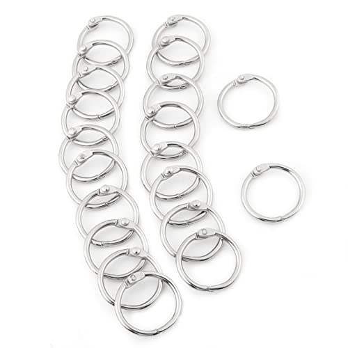 20PCS Schlüsselringe Set langlebige Metallsplittinge zur Schlüsselorganisation Schmuckherstellung und DIY-Bastelzubehör silberner Edelstahl (25mm) von Risegun