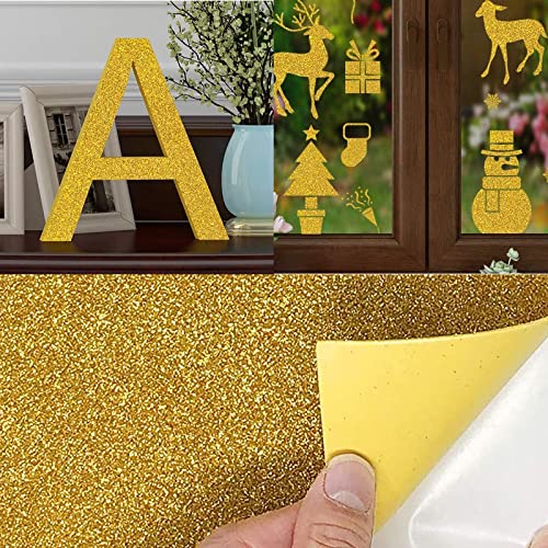 Glitzer-Kartonpapier, 40 Blatt Gold und Silber, A4, Glitzer-Bastelpapier, 80 g/m², Glitzerfarbkartonpapier für Bastelarbeiten, Geschenkverpackungen, Scrapbook-Dekoration von Risegun