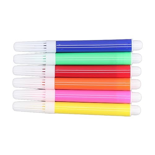 Risegun Acryl-Marker-Stift, Acrylfarben-Marker-Set, 6 Stück, wasserbasierte Farbstifte für Kritzeleien und Drucker-Verbrauchsmaterialien, feine Spitze, verschiedene Farben von Risegun