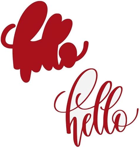 Hello Words Metall-Stanzformen für Bastelarbeiten, Scrapbooking, Fotoalbum, Papierbasteln, Kartenherstellung, dekoratives Stanzen, Prägen und Prägen von Risprsulen