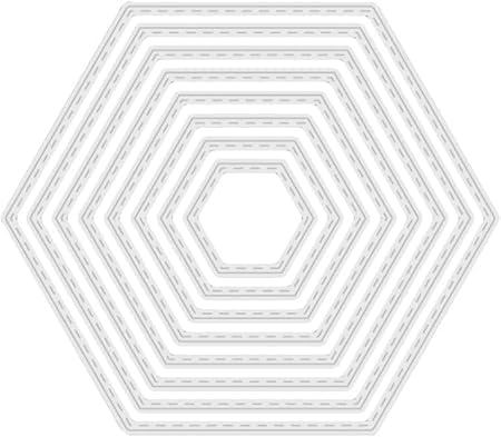 Hexagon Hintergrund Stanzformen Metall Hexagon Stanzformen Prägeschablonen für Thanksgiving Weihnachten Grußkarte Papier DIY Handwerk Dekoration Kartenherstellung Zubehör Scrapbooking Stanzformen von Risprsulen