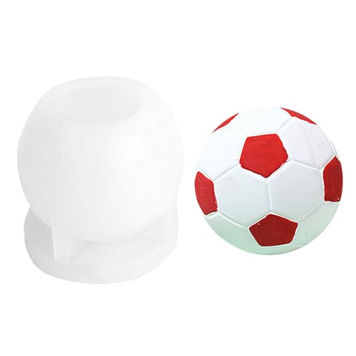 Ristyur 3D-Fußball-Epoxidharz-Formen, Fußball-Form, Kerzenherstellung, Fußball-Schokoladenformen, niedliche Kerzenformen für Fondant, Süßigkeiten, Epoxid-Dekoration von Ristyur