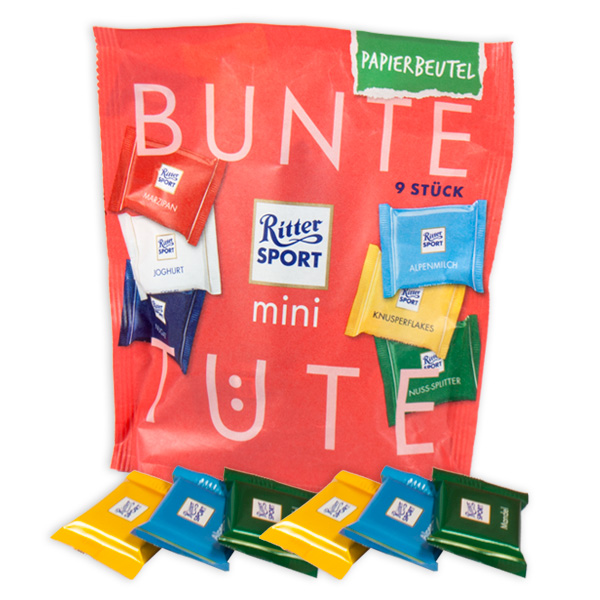 Ritter Sport Minis im Beutel, 9 Stück, 150g von Ritter Sport