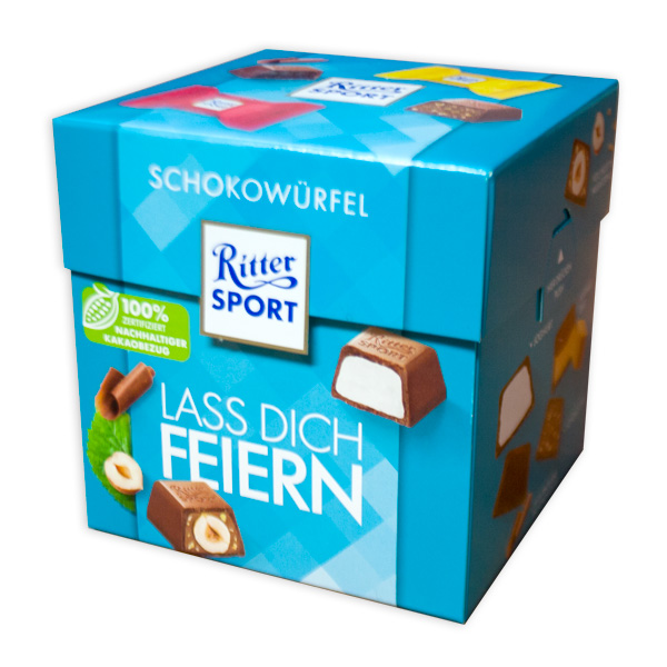 Schokowürfel "Lass dich feiern", Ritter Sport Minis, 176g von Ritter Sport