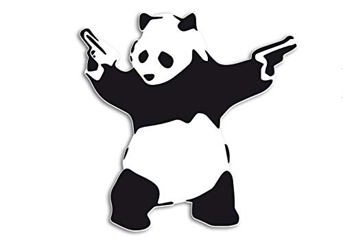 Banksy Aufkleber Streetart Graffiti Vinyl Sticker Art Kunst Deko Wetterfest UV-Beständig (Shooting Panda) von Ritterprintz