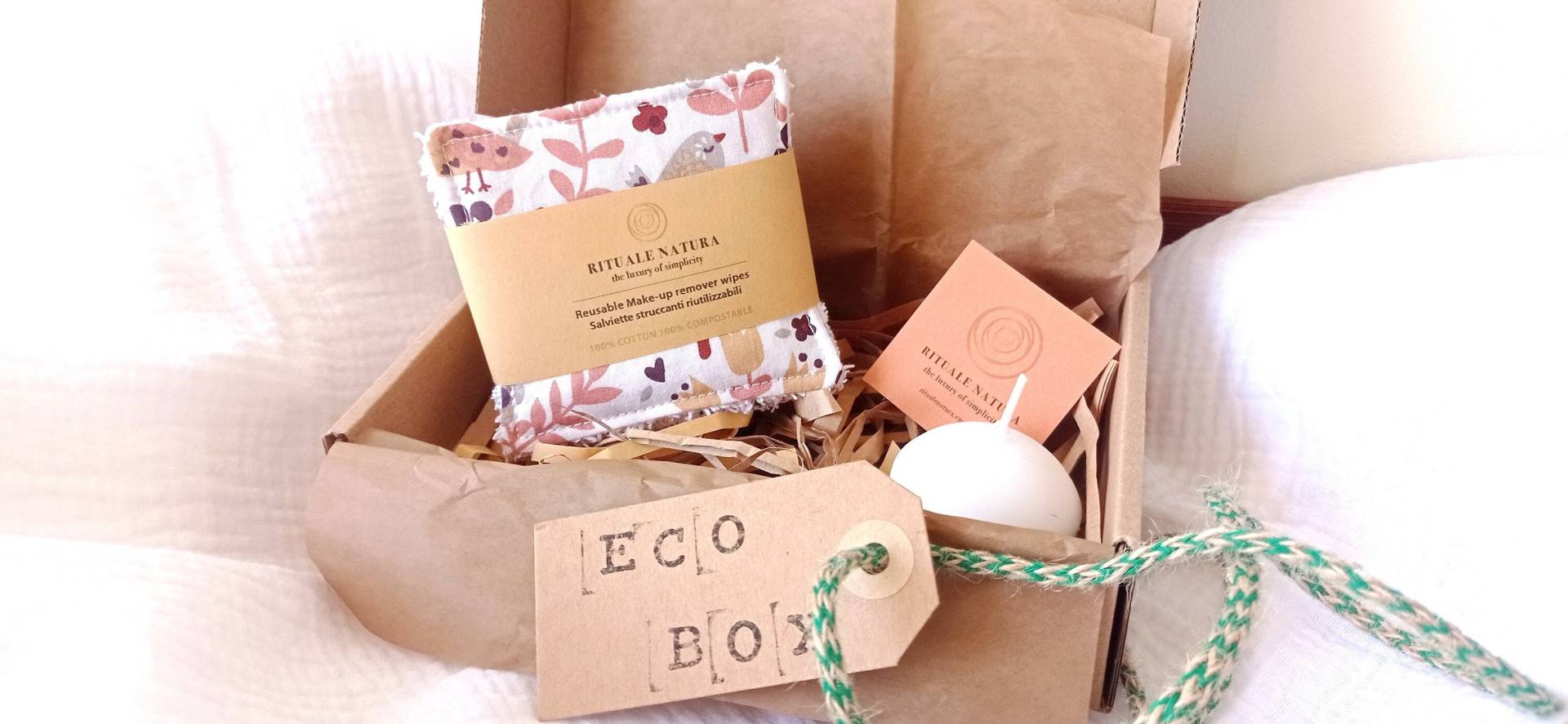 Eco Box Regal Ökologisch, Make-Up Und Schönheit, Idee Komplett, Stellen Sie Schönheit Ein Mann, Salviette Riutilizzabili Kompostierbar von RitualeNatura