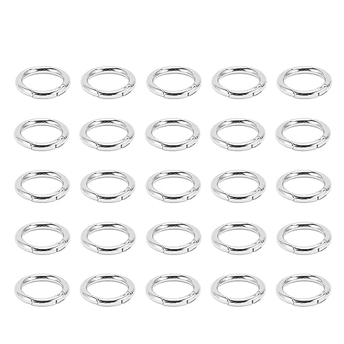 35 Mm Federringverschlüsse, Kupfer-Federverschlüsse, 20 Stück für Halsketten, Armbänder, Ohrringe, 20 Mm Kleiner Lochdurchmesser, Leicht zu öffnen und zu Schließen (SILVER) von Riuulity