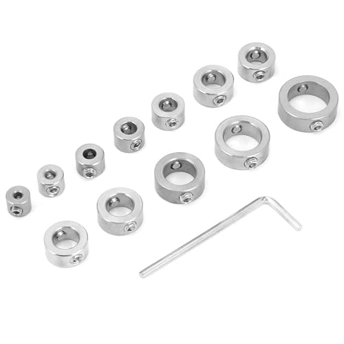 Edelstahl-Bohrtiefe Halskette in Edelstahl Zusammen für Stahlbohrer mit Einem Hohen Kohlenstoffgehalt 12pcs 3-16 Mm Grenzring für -Liebhaber von Riuulity