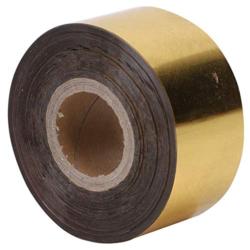 Goldfolie, Heißprägefolienpapier, 3 Cm Breit, 120 Meter/Rolle für -Dekoration, Geeignet für Papier, Leder, Stoff, Kartonverpackung (GOLD) von Riuulity