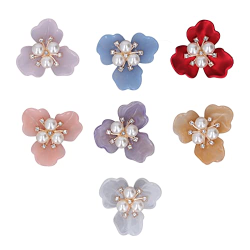 Perlenknöpfe Tuanfan Hanfu Haarschmuck für DIY 14 Stück Blumenbroschen Blumensträuße für Gelee Farbe 14 Stück Knöpfe von Riuulity