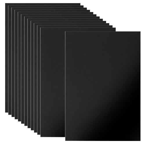 50 Blatt Tonpapier Schwarz A4, Tonkarton Schwarzes Papier A4 Bastelkarton Fotokarton Bastelpapier Scherenschnittpapier für Malen Papierschnitte Kartenherstellung Scrapbook Basteln(Schwarz) von Rixotix