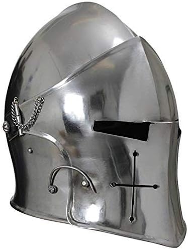 Riyex Barbuta Helm Tempelritter Kreuzritter Rüstung Helm (Stahl) von Riyex