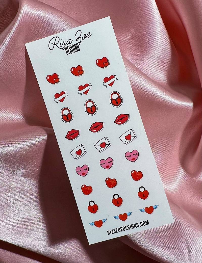 Nimm Mein Herz| Valentine Es Nail Decals, Waterslide Nagel Herz Art, Love Nailart, Art von RizaZoeDesigns