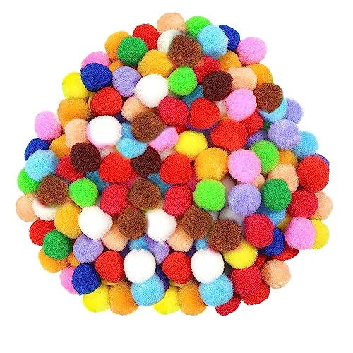 Pompons zum Basteln, 250 Stück Filzkugeln Bunt Groß Pompoms 2,5cm Pompom für DIY Kreative Handwerk Partydekoration von Rjayaa