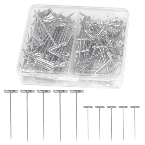 Stecknadeln mit Kopf 150pcs T Stecknadeln Abstecknadeln Lang Edelstahl Stecknadel Nähen Nadeln Zubehör für Quilten Handwerk Schmuck von Rjayaa