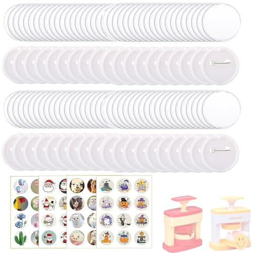 48 Stück Taste Teile für Badge Maker Maschine, 55mm (2.16in) DIY Pin Button Maker Presse Maschine Badge Punch für Kinder drücken mit Taste Teile & Bilder von Rntfunre