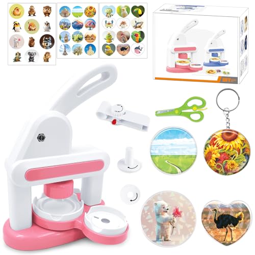 Buttonmaschine Mehrere Größen DIY Button Press Machine Neueste Pin Badge Making Kit mit 86 Kunststoff-Button-Teilen, Kreisschneidern für Party und Geschenke Buttonmaschine Mehrere Größen DIY Button Press Machine Neueste Pin Badge Making Kit mit 86 Kunststoff-Button-Teilen, Kreisschneidern für Party und Geschenke von Rntfunre