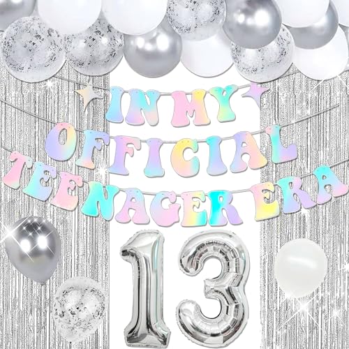 13th Birthday Decorations In My Official Teenager Era Banner Official Teenager Banner In My Birthday Era Banner In My Teenage Era Balloons von Roaring Good Time