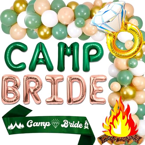 Camp Bride Luftballons Camping Bachelorette Party Dekorationen Schild Banner für Hütte Berg Brautdusche Verlobung Hochzeit von Roaring Good Time