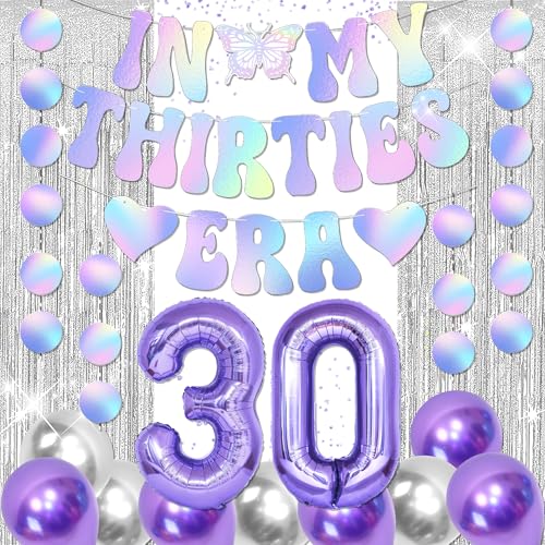 In My Thirties Era Party Dekorationen 30 Geburtstag Dekorationen Frauen Happy 30th Birthday Banner 30th Birthday Dekorationen Sie von Roaring Good Time