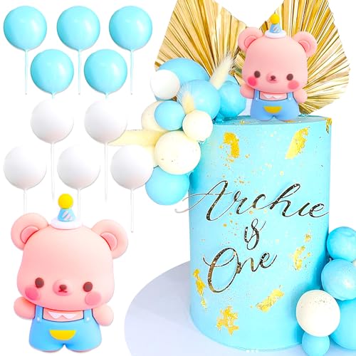 Roaring Good Time Blau Baby Dusche Kuchen Dekoration Teddybär Kuchen Topper Geschlecht Enthüllen Kuchen Dekoration Bär Baby Dusche Party Supplies Teddybär Dekoration von Roaring Good Time