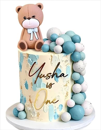 Roaring Good Time Blau Braun Bär Tortendeko Baby Bär Baby Shower Cake Topper Bären Tortendeko Baby Shower Geburtstag Kuchen Dekoration von Roaring Good Time