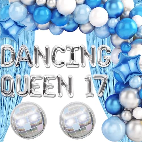 Roaring Good Time Blaue Dancing Queen 17 Geburtstagsdekoration Dancing Queen 17 Party Dekorationen Mamma Mia Disco Geburtstag Party Dekorationen 70er Jahre Disco Dekoration von Roaring Good Time