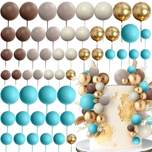 Roaring Good Time Boho Brown Blue Ball Kuchen Dekoration von Roaring Good Time