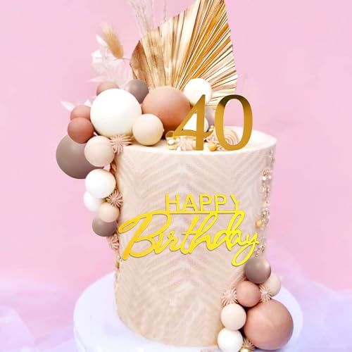 Roaring Good Time Deko 40 Geburtstag Frauen 40 Geburtstagstorte Dekoration 40 Beige Gold Weiß Balls 40 Jahre Happy Birthday Decorations 40 Geburtstagsdeko von Roaring Good Time